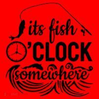 Fish OClock Time Funny Santa Hat thumb 1