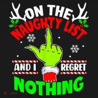 Funny On The List Of Naughty And I Regret Nothing Christmas Women's Tank Top thumb 5