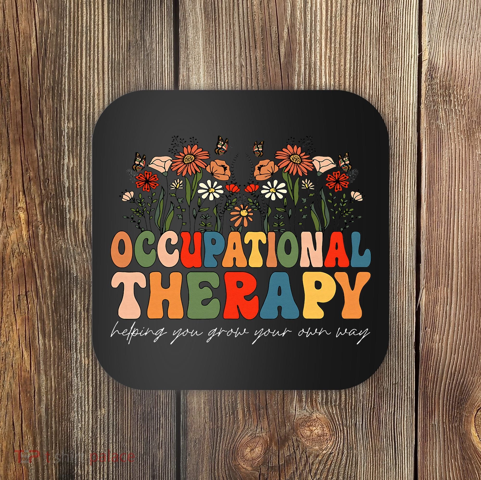Floral Occupational Therapy Wildflowers Occupational Therapy Coaster