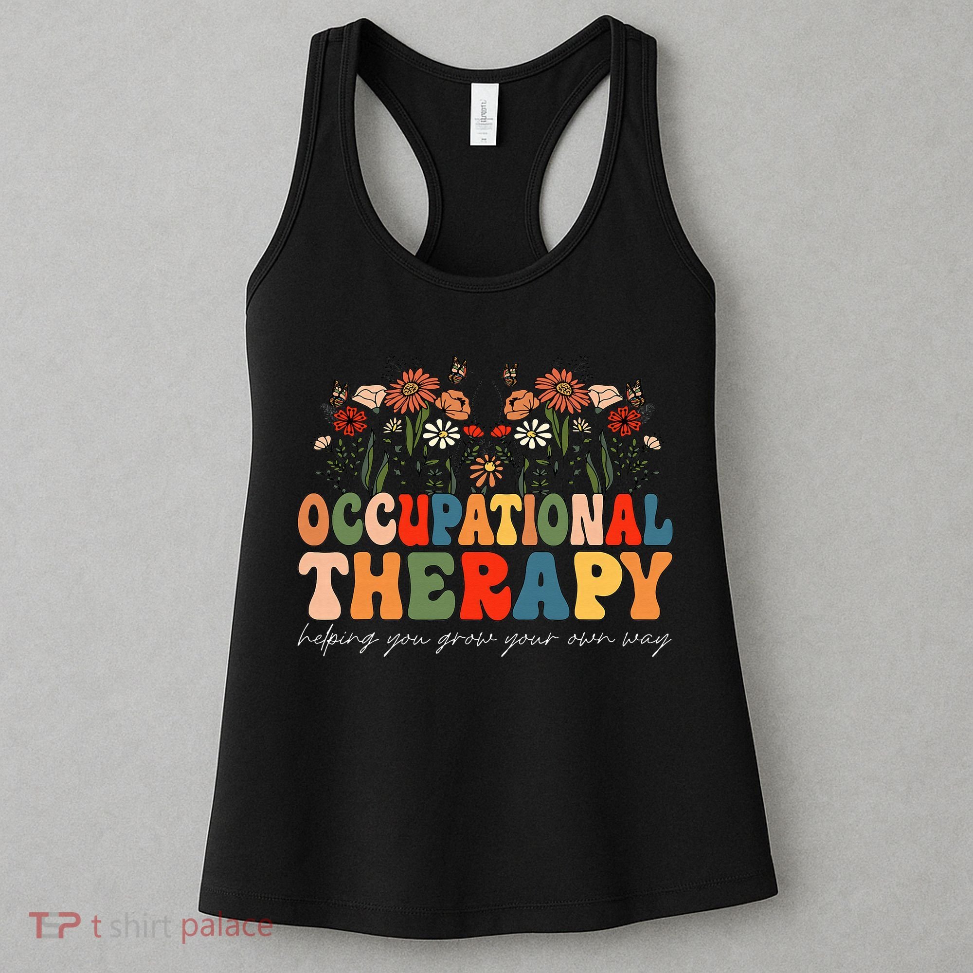 Floral Occupational Therapy Wildflowers Occupational Therapy Women's Tank Top
