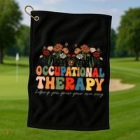 Floral Occupational Therapy Wildflowers Occupational Therapy Golf Towel thumb 1