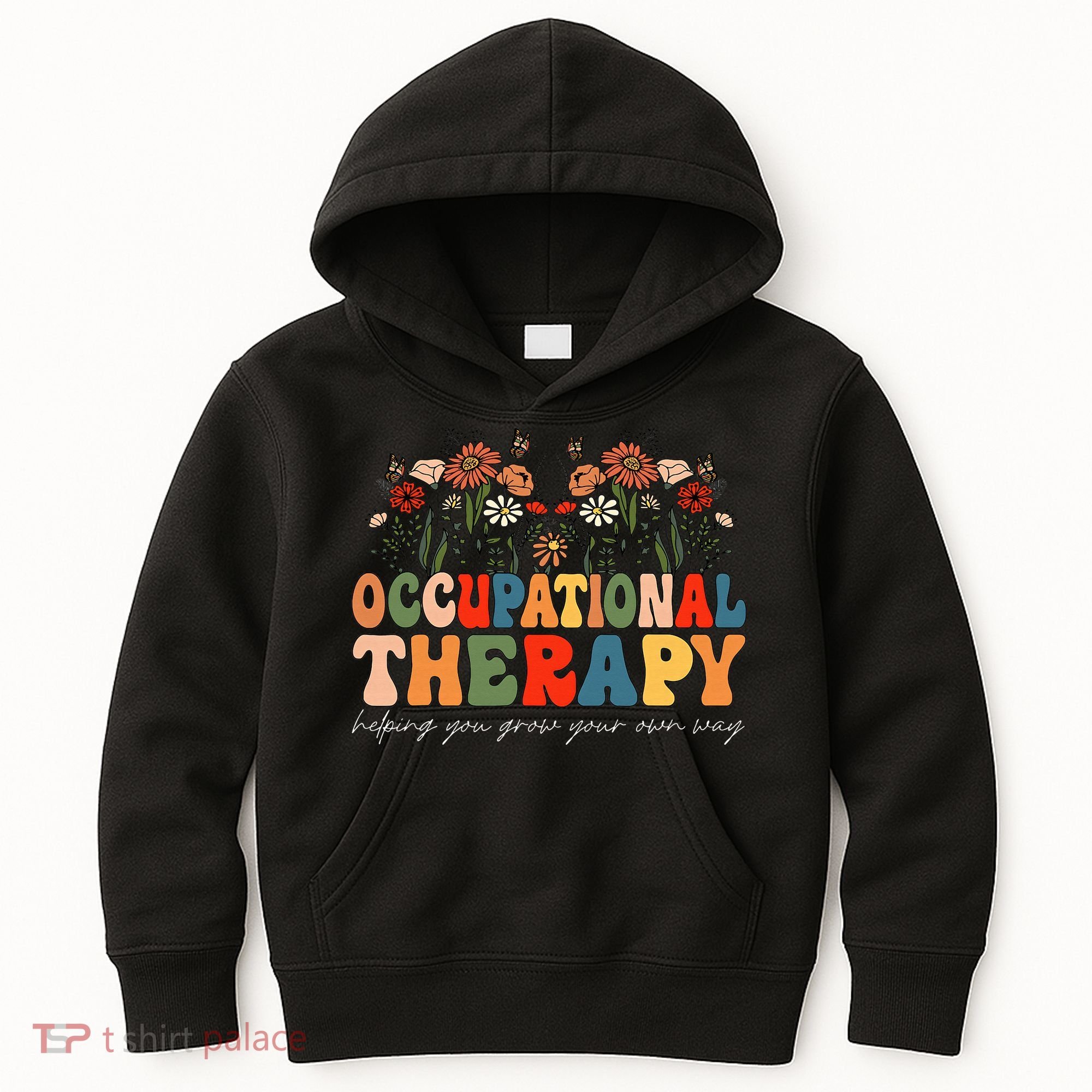 Floral Occupational Therapy Wildflowers Occupational Therapy Kids Hoodie
