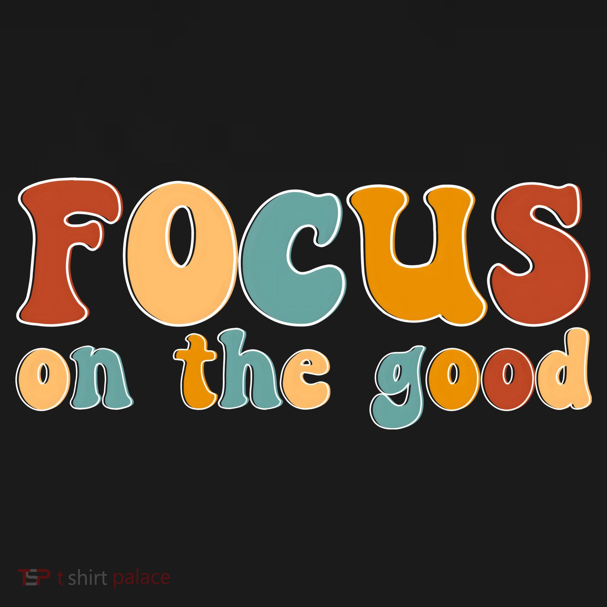 Focus On The Good Retro Quote Backpack
