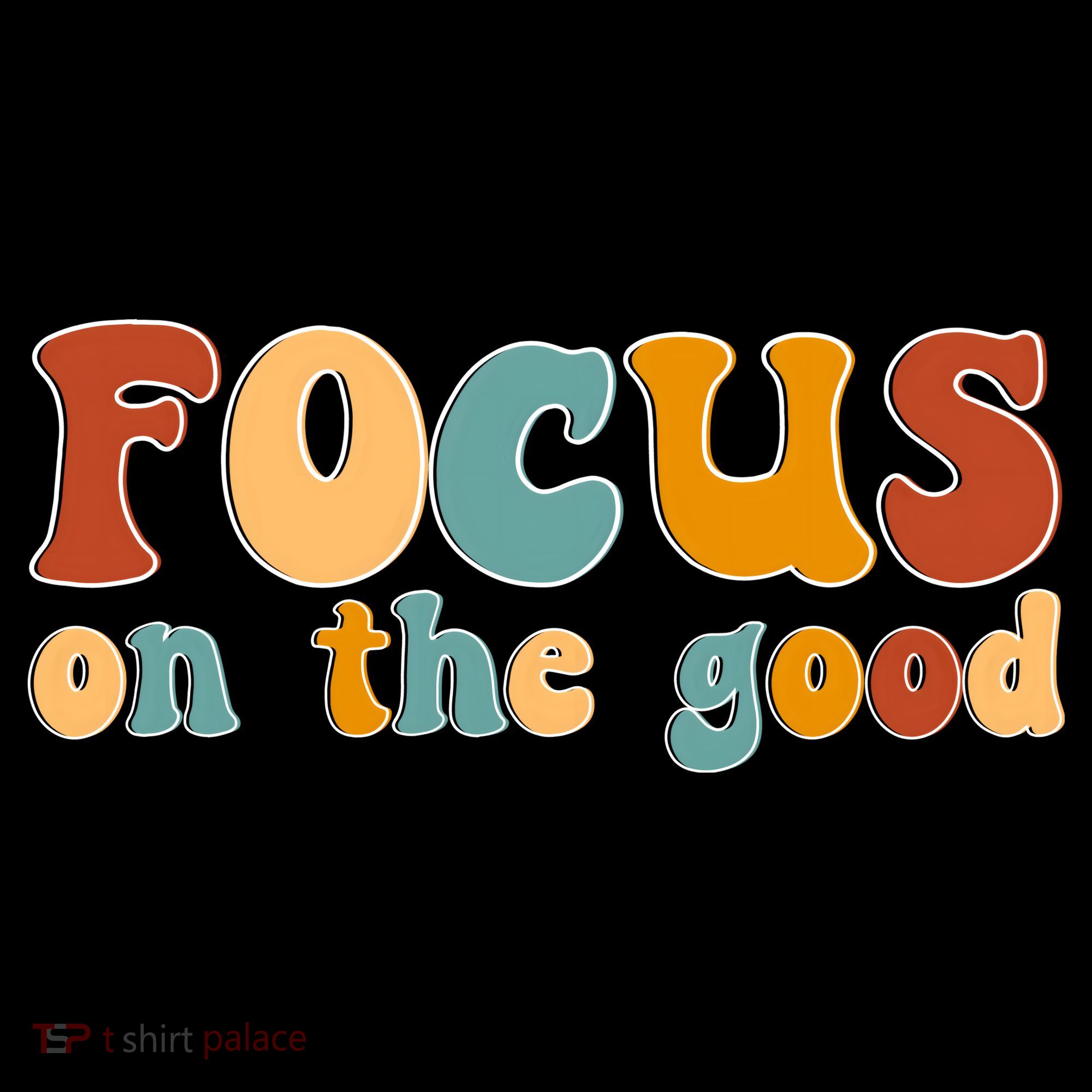 Focus On The Good Retro Quote Coaster