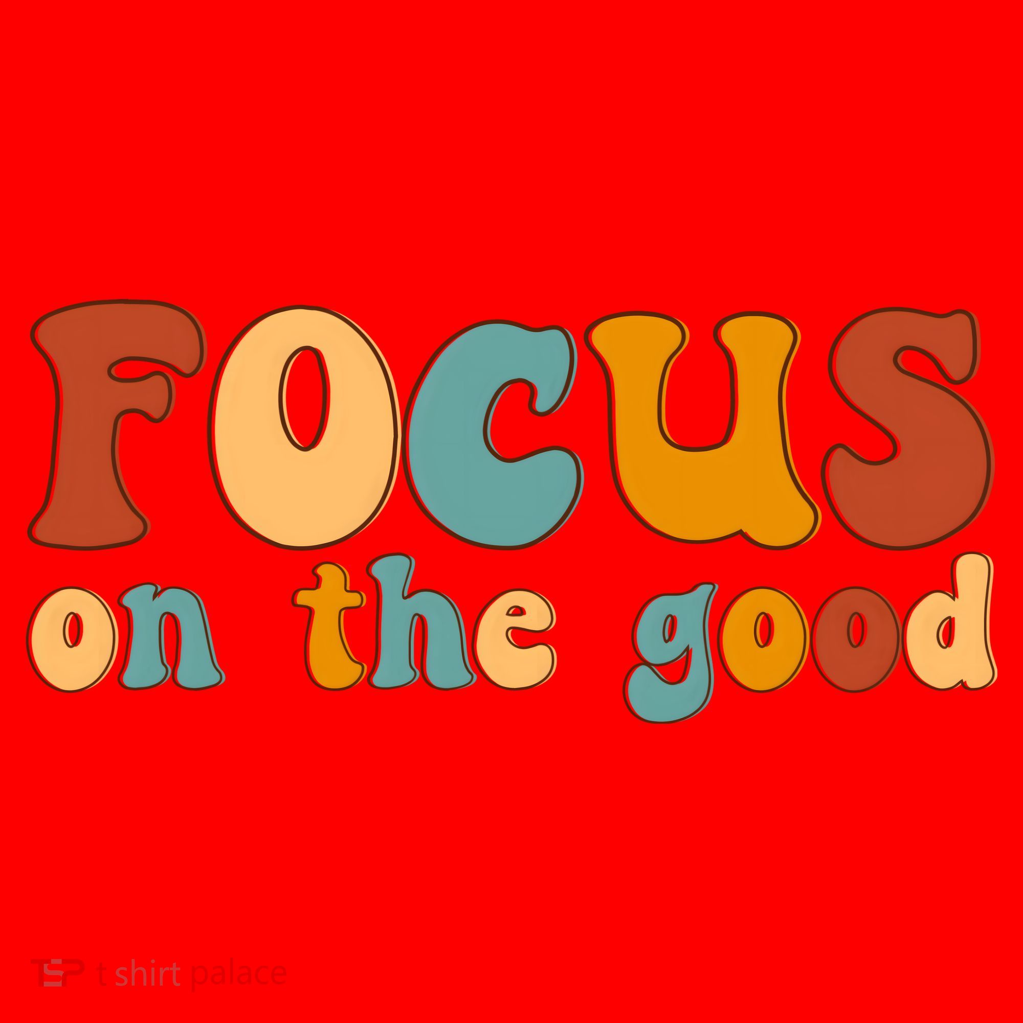 Focus On The Good Retro Quote Santa Hat