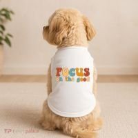 Focus On The Good Retro Quote Doggie Tank thumb 2