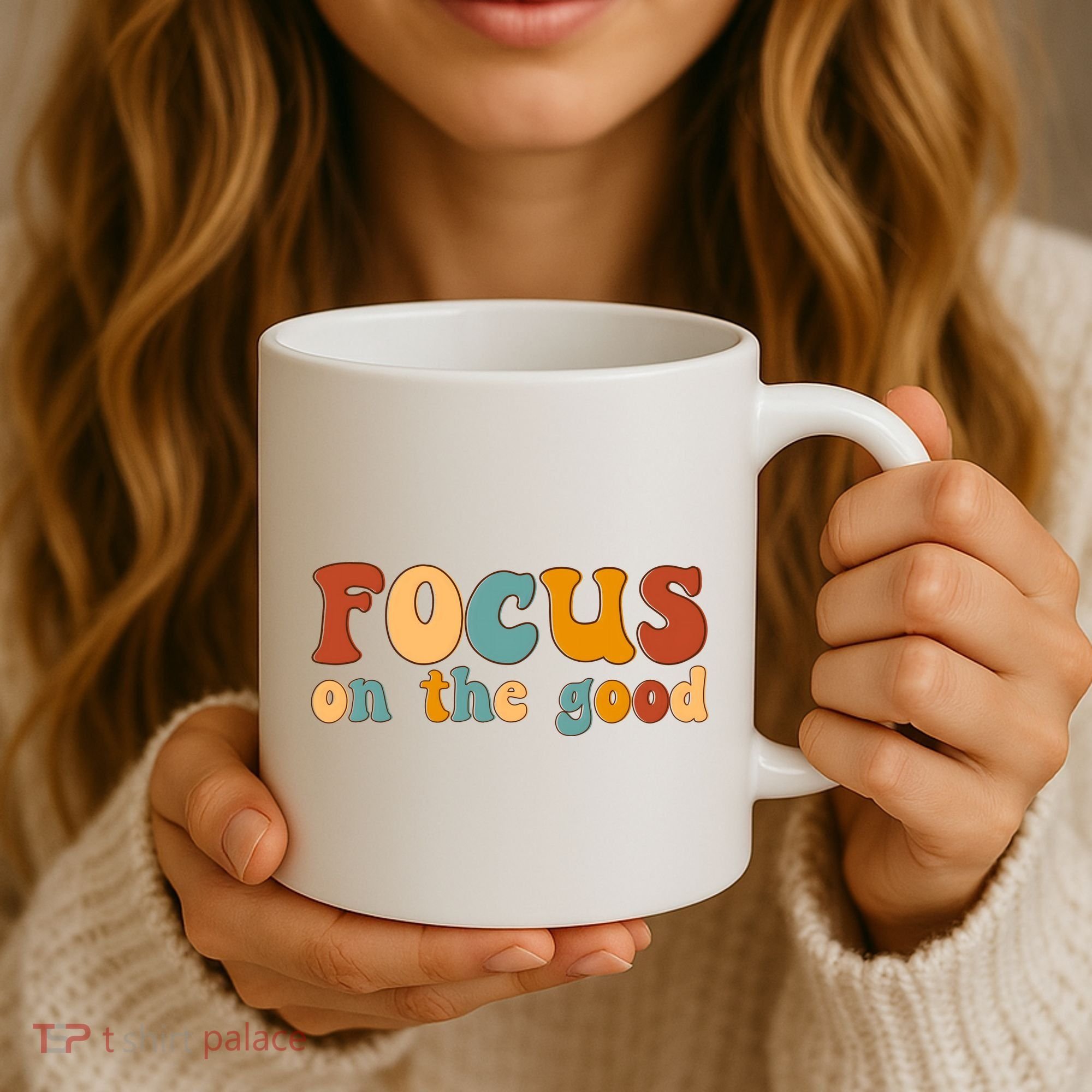 Focus On The Good Retro Quote Coffee Mug