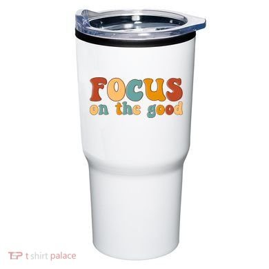 Focus On The Good Retro Quote Tumbler