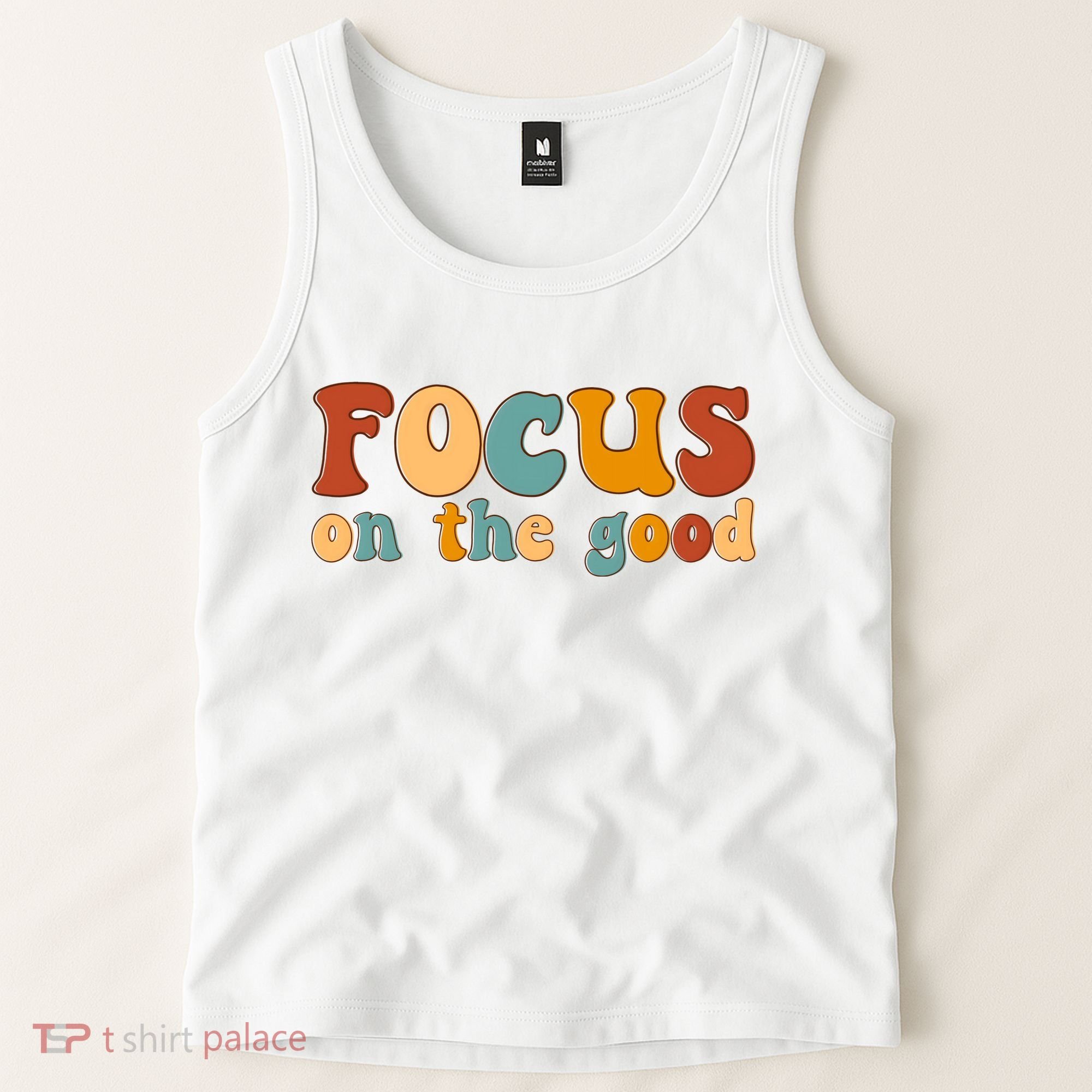 Focus On The Good Retro Quote Tank Top