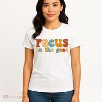 Focus On The Good Retro Quote Women's T-Shirt thumb 4