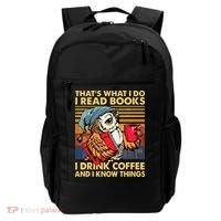 Funny Owl Thats What I Do I Read Books I Drink Coffee Backpack thumb 0