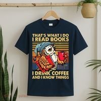Funny Owl Thats What I Do I Read Books I Drink Coffee T-Shirt thumb 2