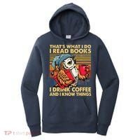 Funny Owl Thats What I Do I Read Books I Drink Coffee Women's Hoodie thumb 0