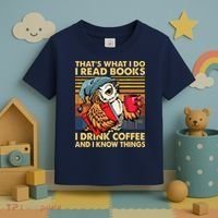 Funny Owl Thats What I Do I Read Books I Drink Coffee Toddler T-Shirt thumb 3