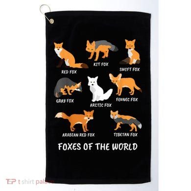 Foxes Of The World Fox Lover Gift Golf Towel