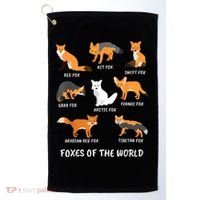 Foxes Of The World Fox Lover Gift Golf Towel thumb 0