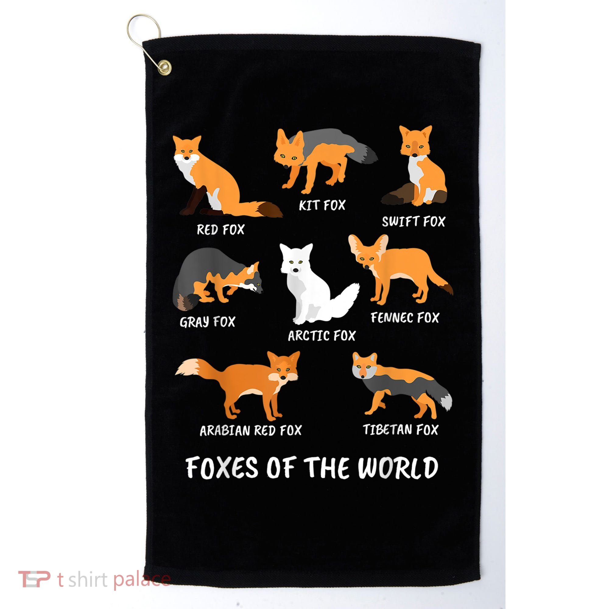 Foxes Of The World Fox Lover Gift Golf Towel