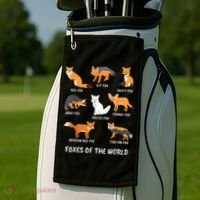 Foxes Of The World Fox Lover Gift Golf Towel thumb 2