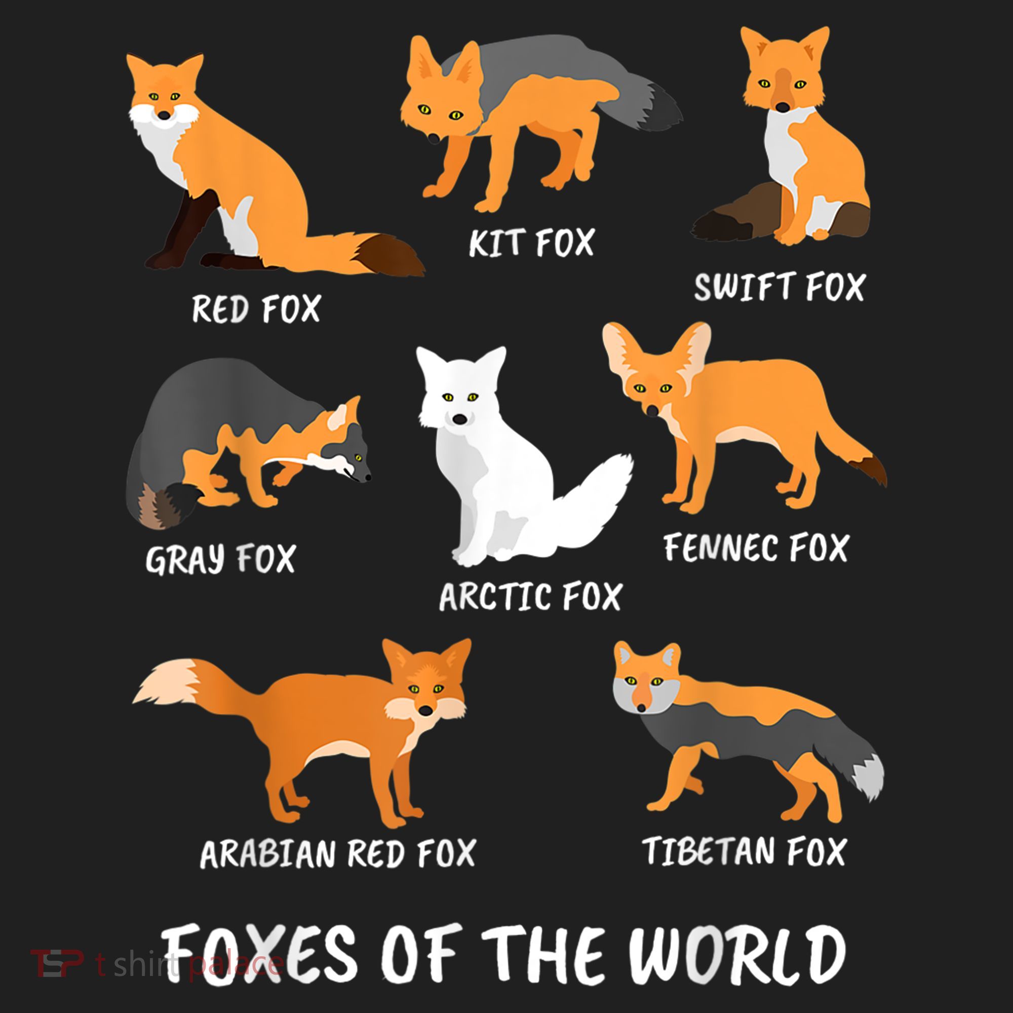 Foxes Of The World Fox Lover Gift Golf Towel