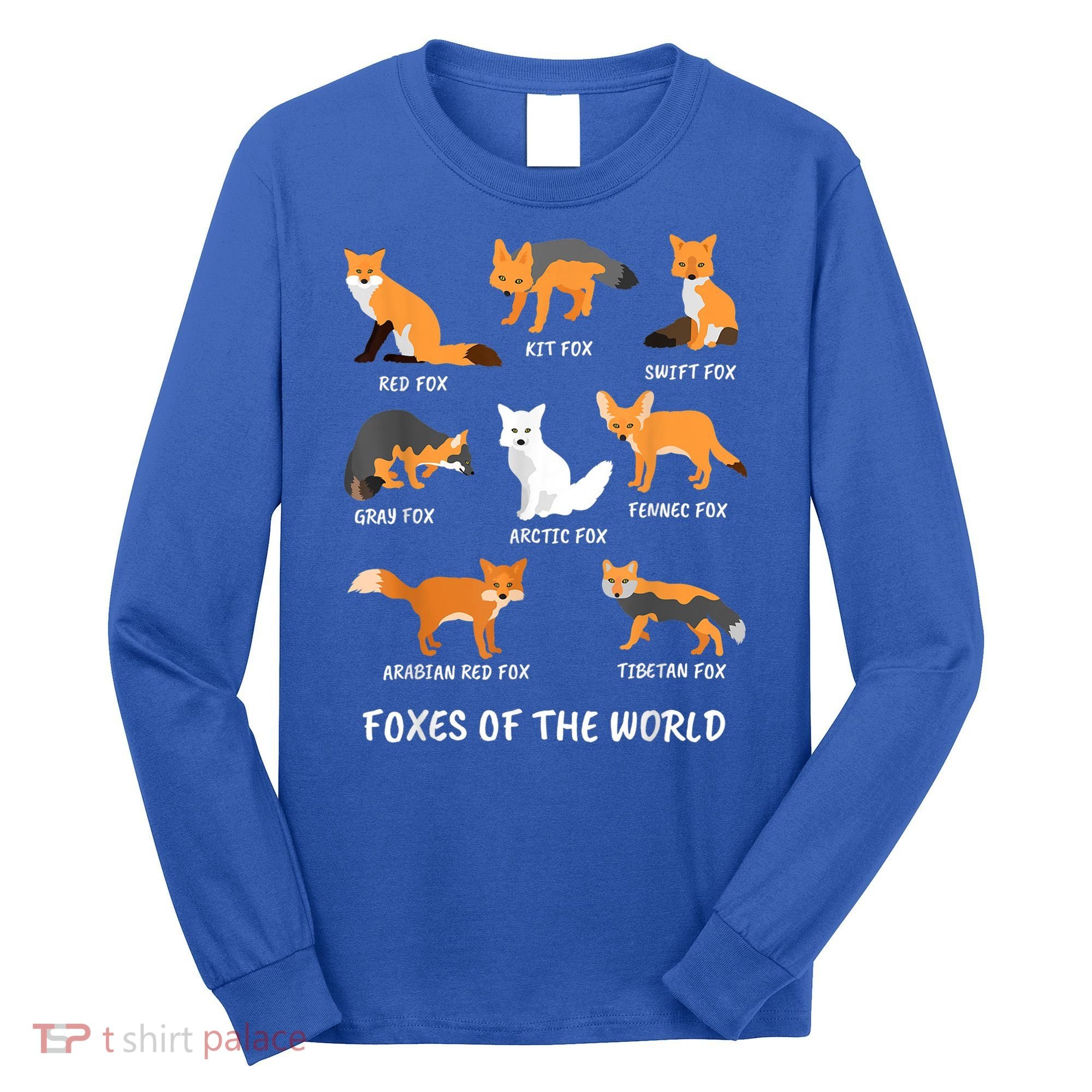 Foxes Of The World Fox Lover Gift Long Sleeve Shirt