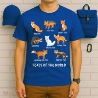 Foxes Of The World Fox Lover Gift T-Shirt thumb 6