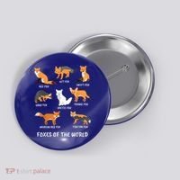 Foxes Of The World Fox Lover Gift Button thumb 0