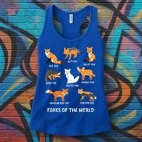 Foxes Of The World Fox Lover Gift Women's Tank Top thumb 3