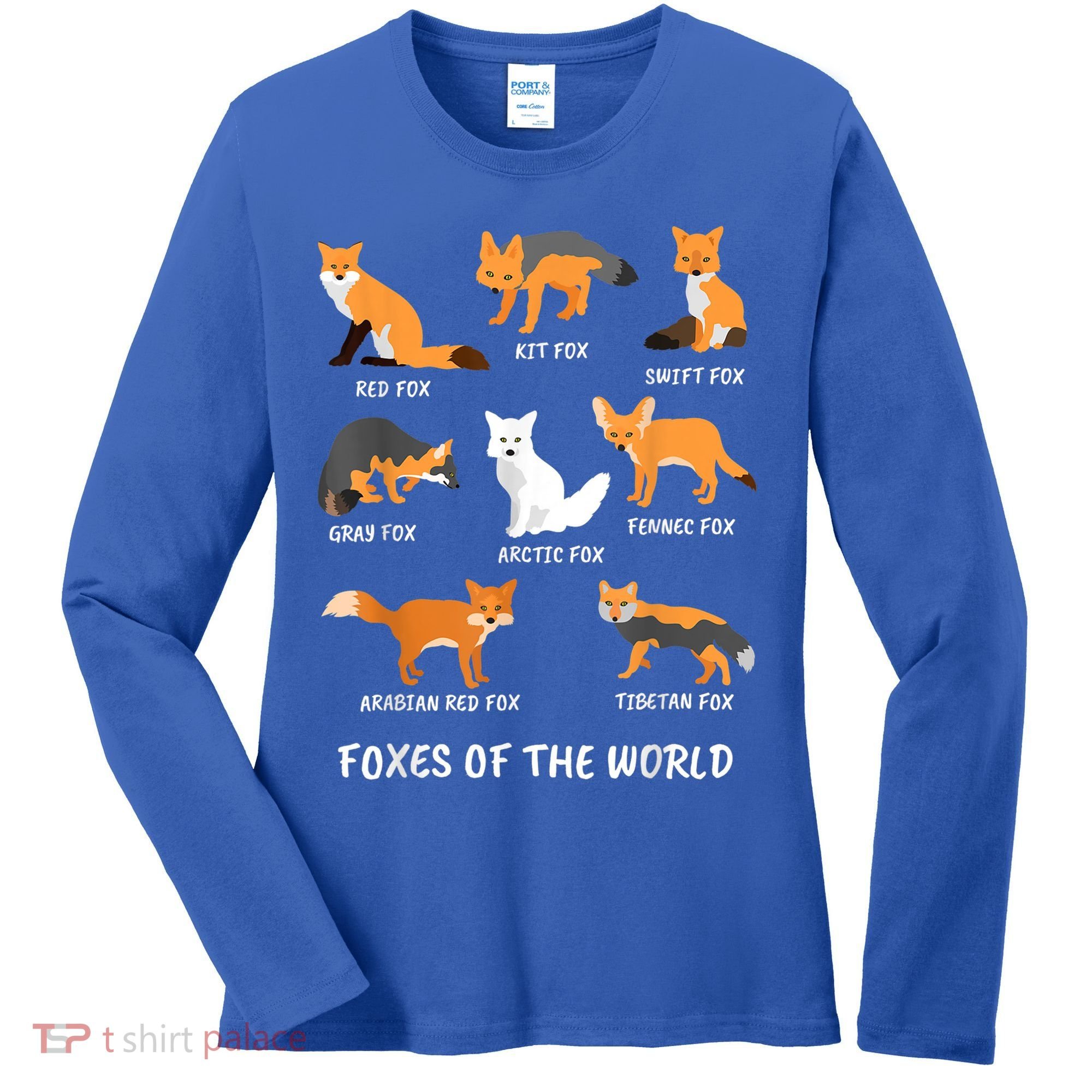 Foxes Of The World Fox Lover Gift Women's Long Sleeve Shirt