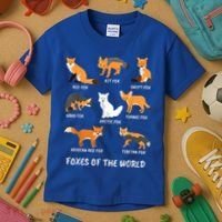 Foxes Of The World Fox Lover Gift Kids T-Shirt thumb 3