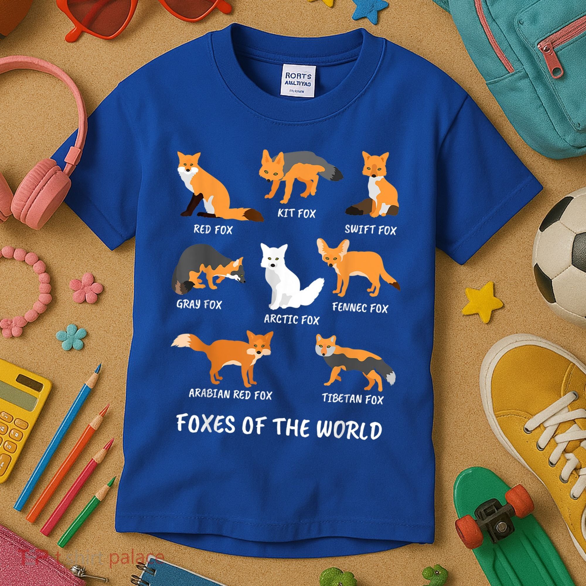 Foxes Of The World Fox Lover Gift Kids T-Shirt