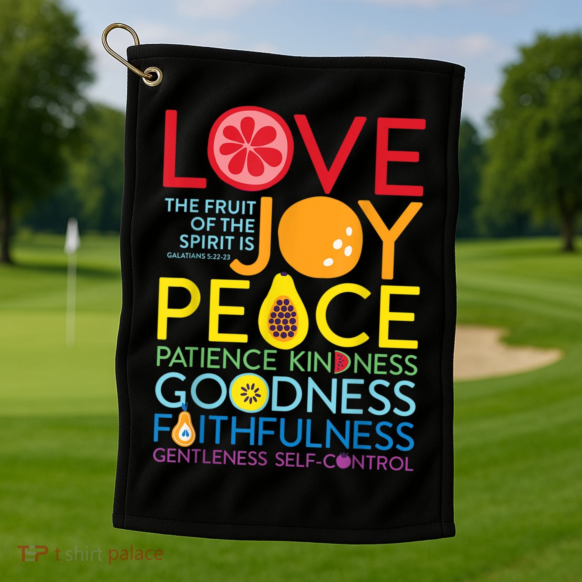 Fruit Of The Spirit Galatians Golf Towel