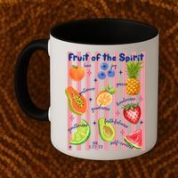 Fruit Of The Spirit Christian Faith Striped Coffee Mug thumb 2