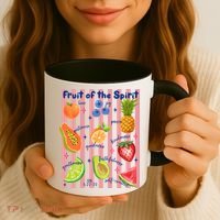 Fruit Of The Spirit Christian Faith Striped Coffee Mug thumb 3