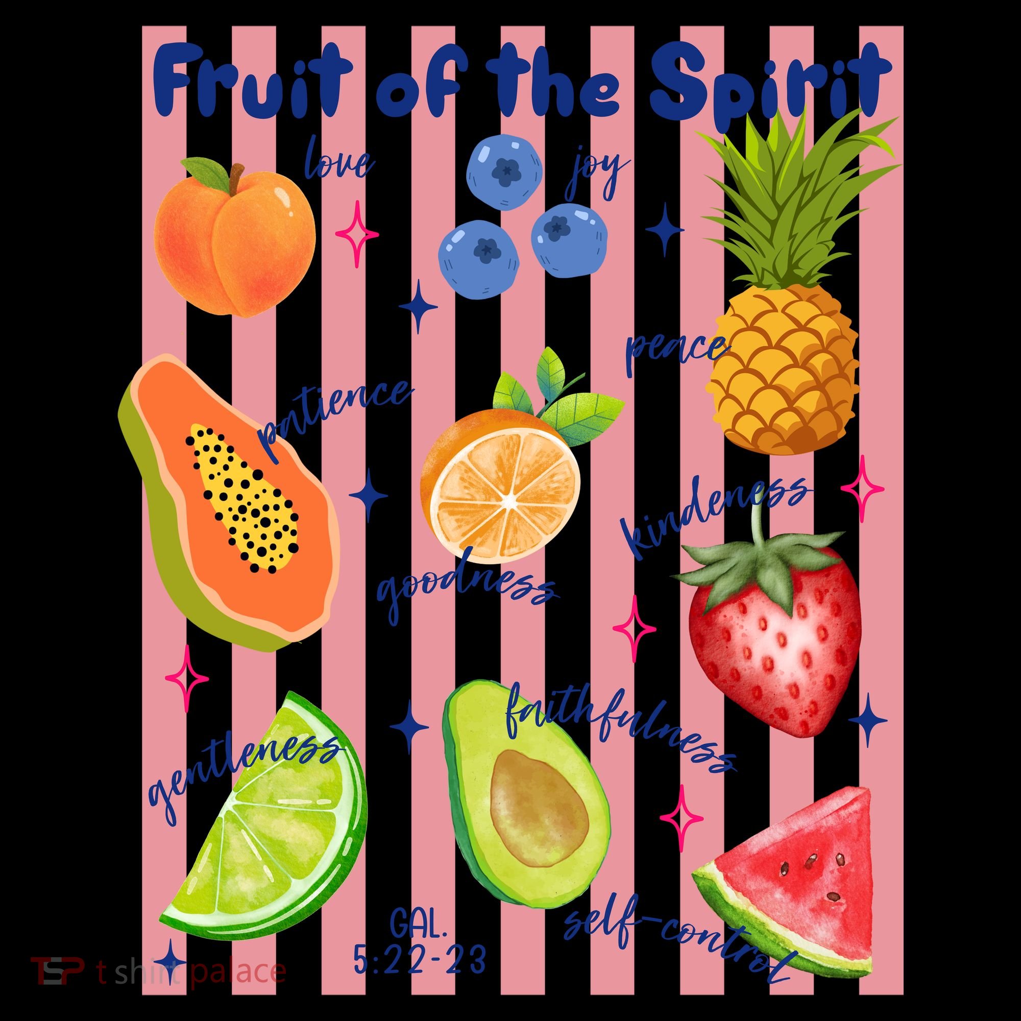 Fruit Of The Spirit Christian Faith Striped Coffee Mug