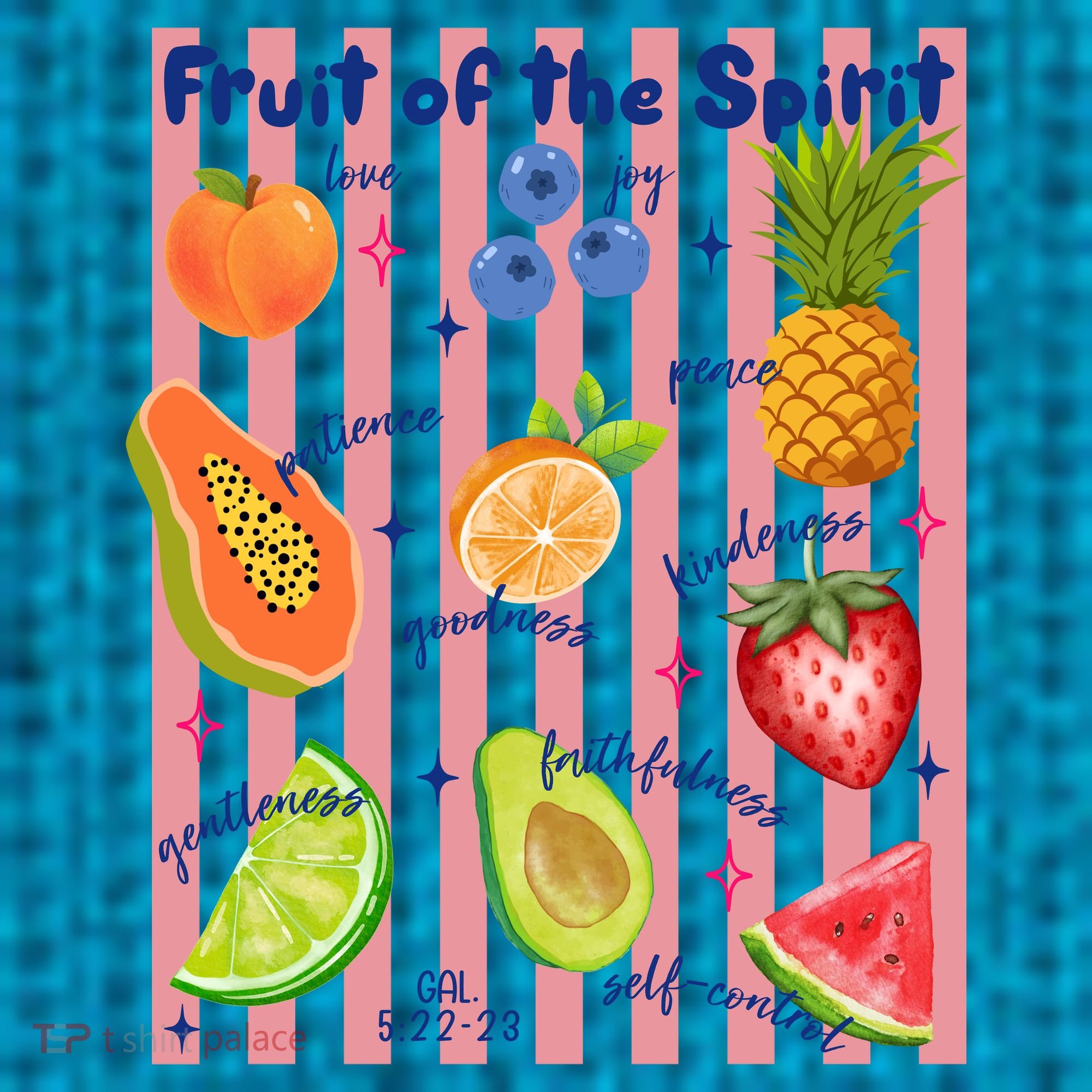 Fruit Of The Spirit Christian Faith Striped Hat