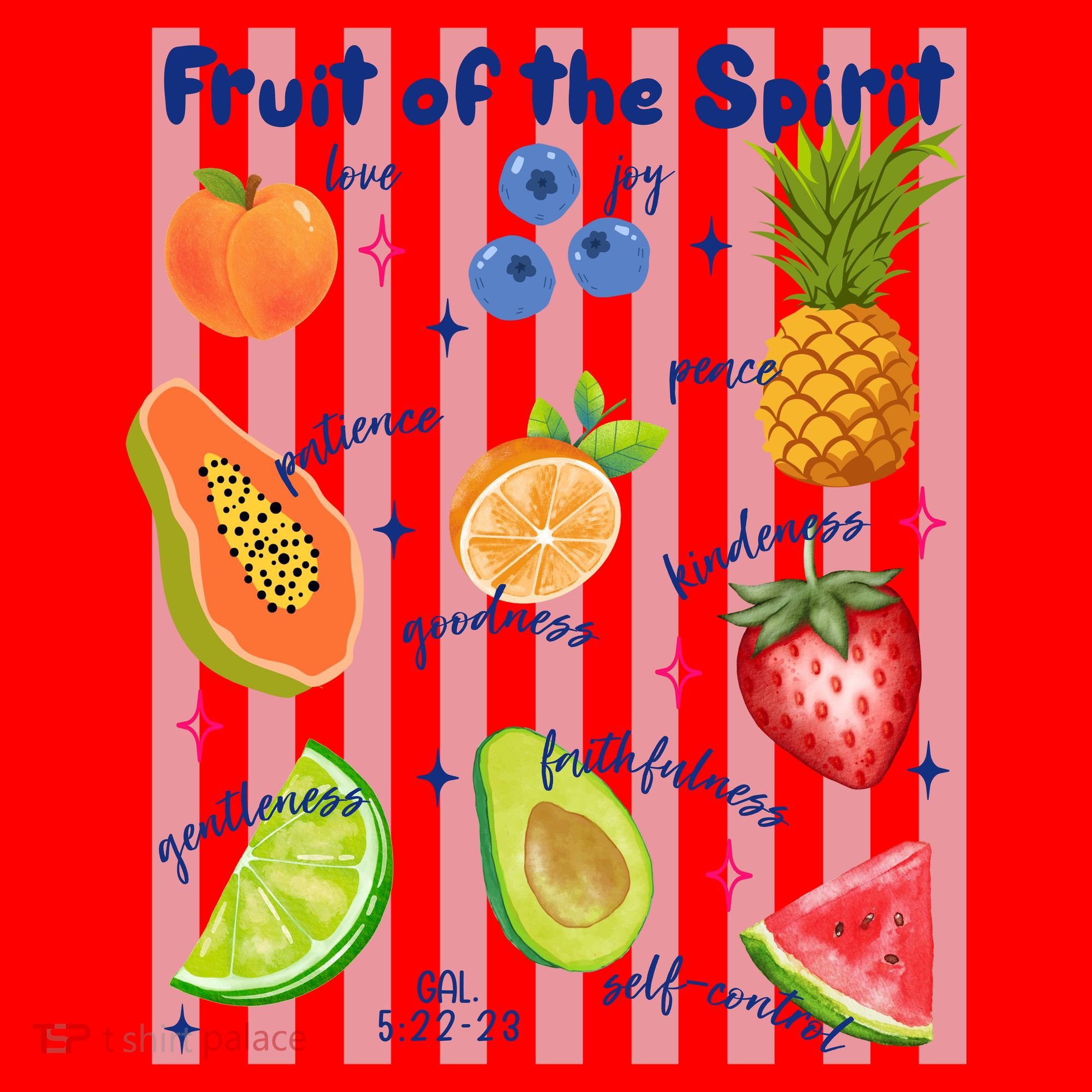 Fruit Of The Spirit Christian Faith Striped Santa Hat