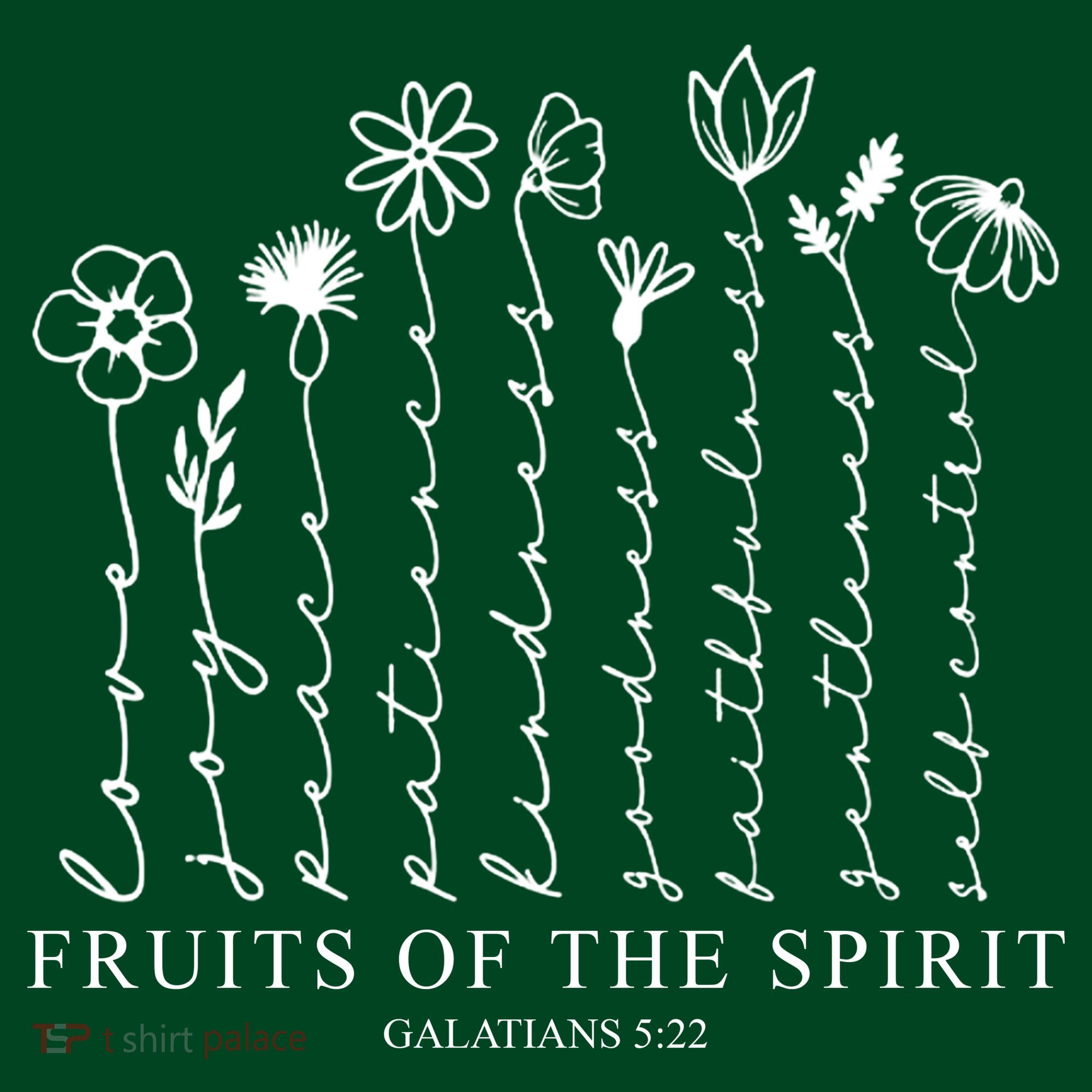 Fruits Of The Spirit Christian Floral Long Sleeve Shirt
