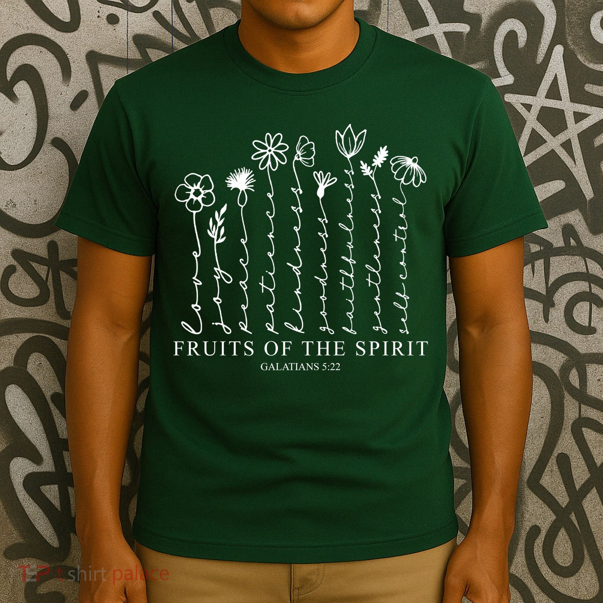 Fruits Of The Spirit Christian Floral T-Shirt