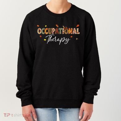 Funny Occupational Therapy Pumpkin Autumn Tree Fall Leaves Women's Sweatshirt