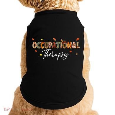 Funny Occupational Therapy Pumpkin Autumn Tree Fall Leaves Doggie Tank