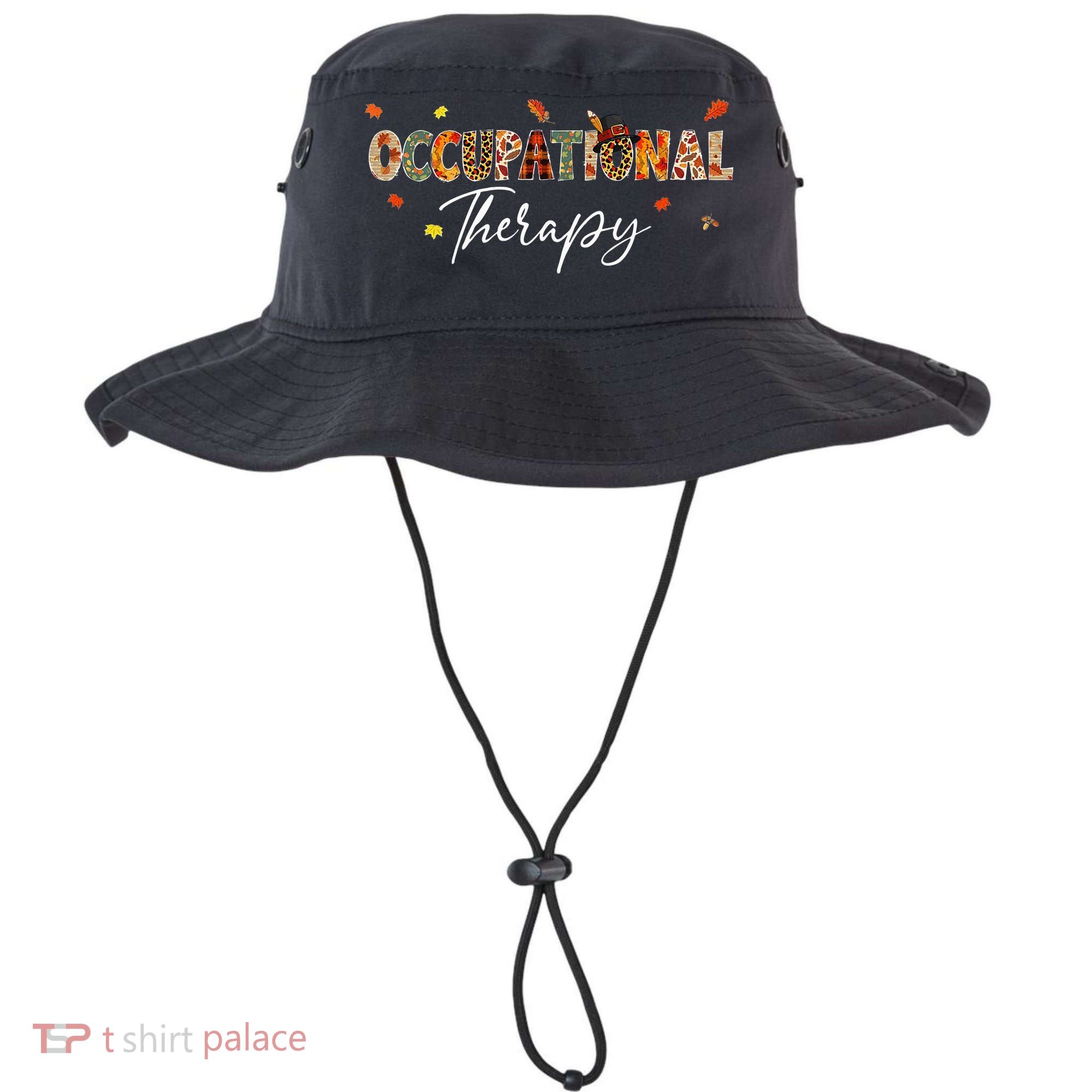 Funny Occupational Therapy Pumpkin Autumn Tree Fall Leaves Bucket Hat