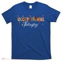 Funny Occupational Therapy Pumpkin Autumn Tree Fall Leaves T-Shirt thumb 0