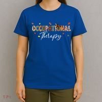 Funny Occupational Therapy Pumpkin Autumn Tree Fall Leaves T-Shirt thumb 4