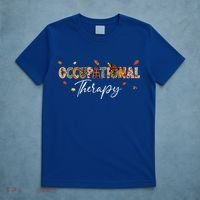 Funny Occupational Therapy Pumpkin Autumn Tree Fall Leaves T-Shirt thumb 5