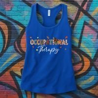 Funny Occupational Therapy Pumpkin Autumn Tree Fall Leaves Women's Tank Top thumb 3