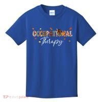Funny Occupational Therapy Pumpkin Autumn Tree Fall Leaves Kids T-Shirt thumb 0