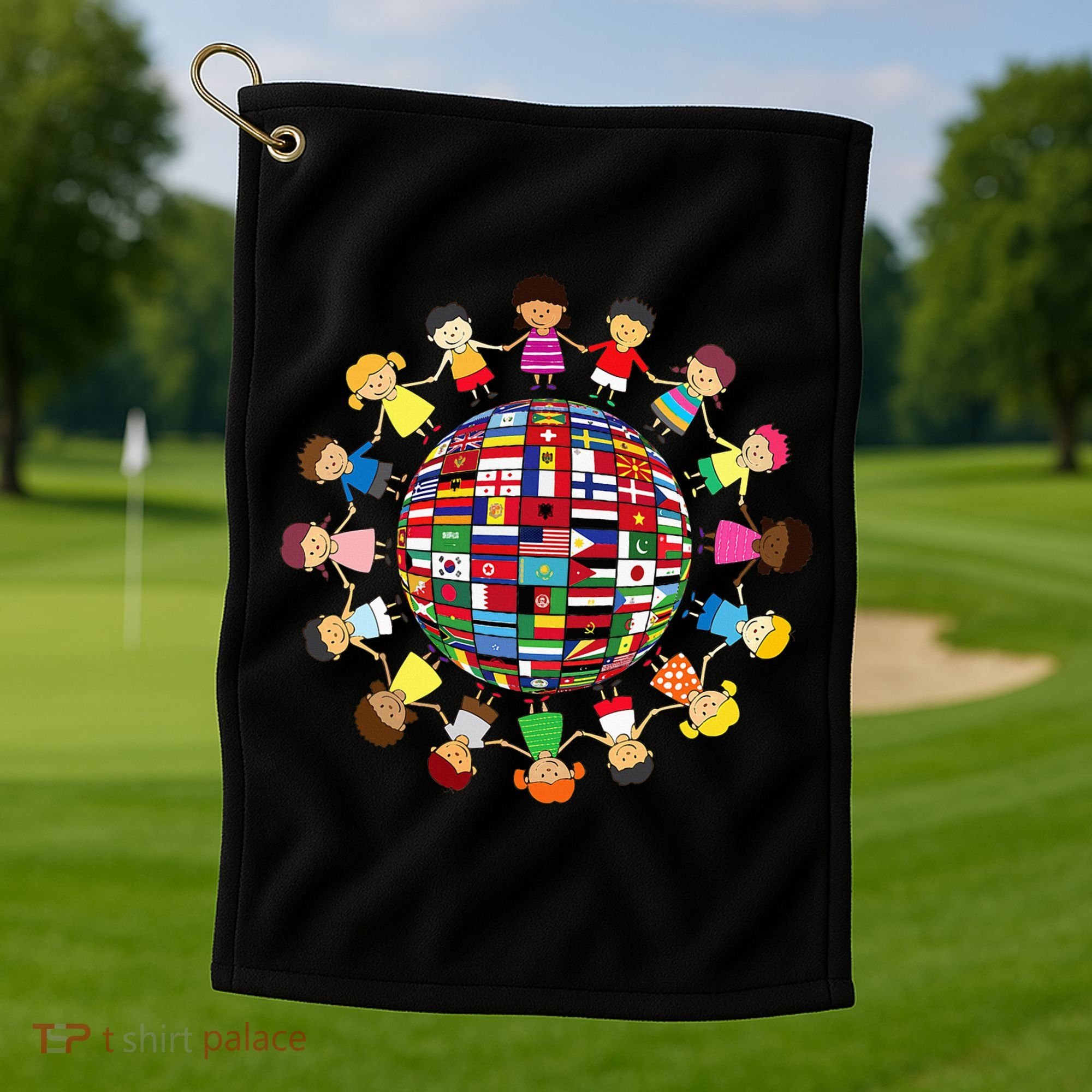 Flags Of The World Cultural Diversity Around The Globe Golf Towel