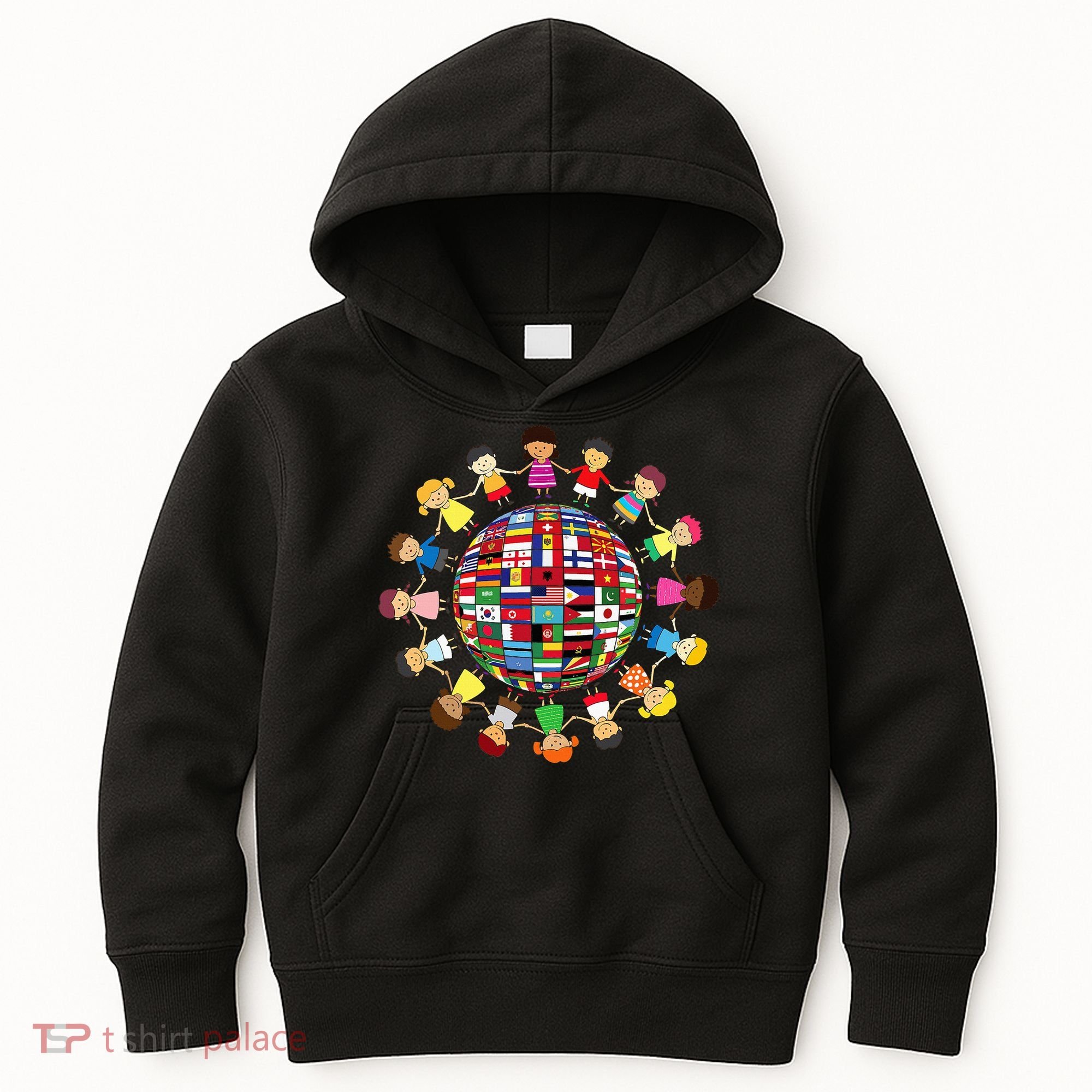 Flags Of The World Cultural Diversity Around The Globe Kids Hoodie