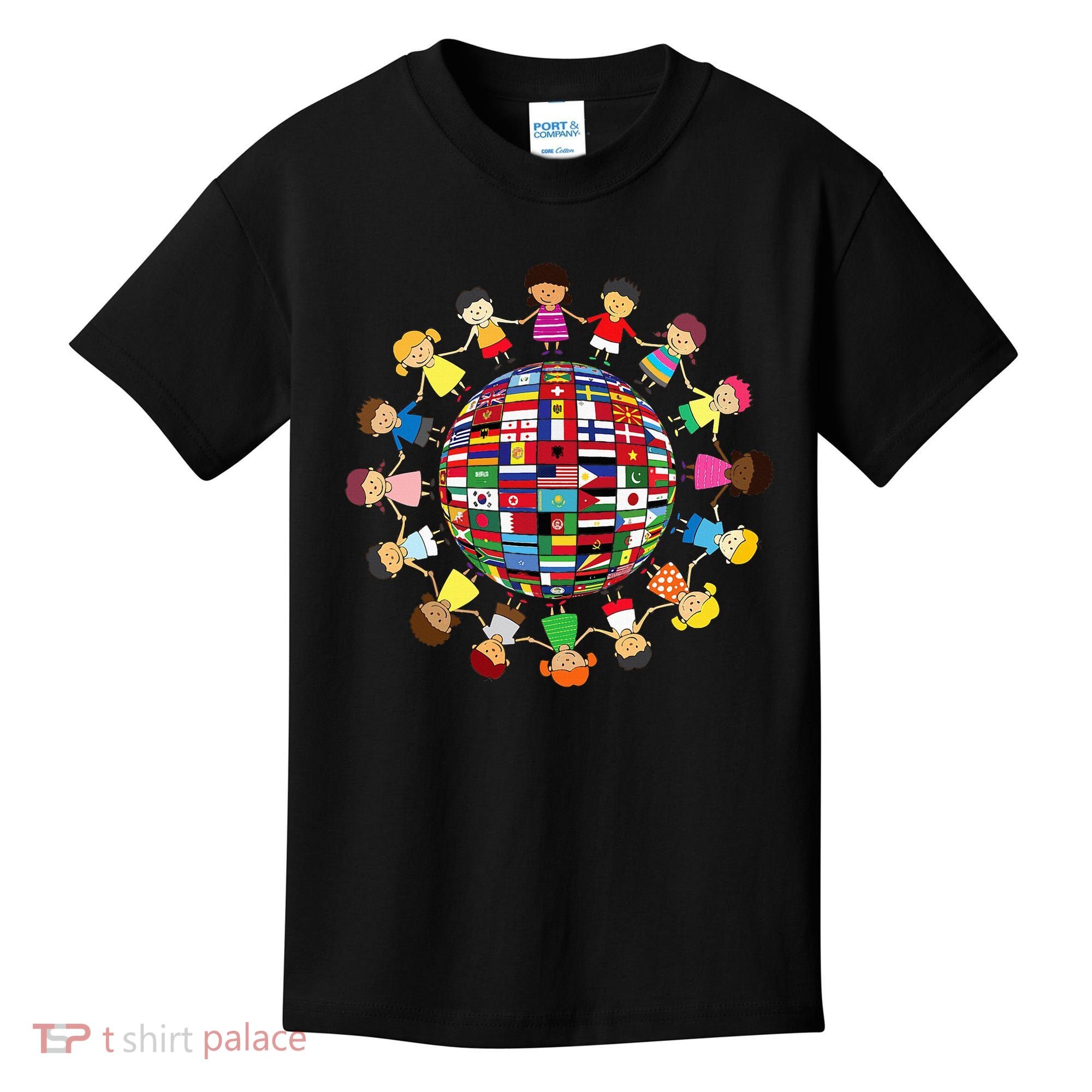 Flags Of The World Cultural Diversity Around The Globe Kids T-Shirt