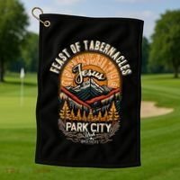 Feast Of Tabernacles Park City Utah Rock Valley Christian Golf Towel thumb 1